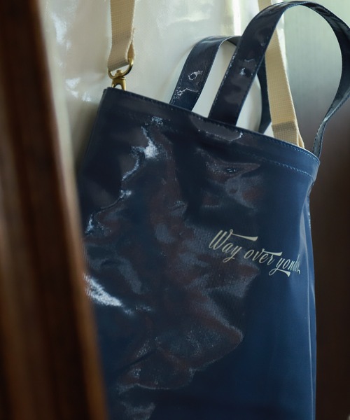 rapiecage（ラピエサージュ）の「PVCコーティングショルダートートBAG（ショルダーバッグ・レディース・ホワイト/ブラック/サックスブルー・FREE）」の15枚目の写真