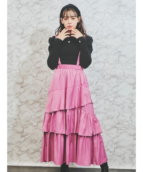 MIIA（ミーア）の「サス付ティアードスカート（スカート）」 - WEAR