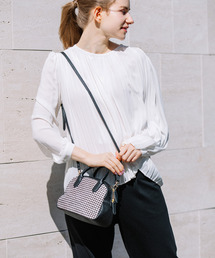 ペルケ perche / 牛革ハラコタイプ×ゴートハーフムーン2wayボストン