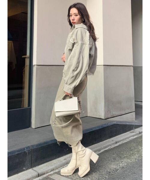 MURUA(ムルーア)の「フロントZIPタイトスカート(スカート・レディース・ベージュ・1/2)」の5枚目の写真