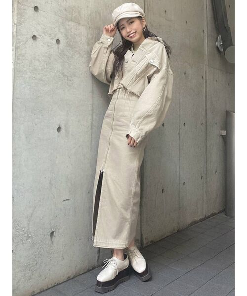 MURUA(ムルーア)の「フロントZIPタイトスカート(スカート・レディース・ベージュ・1/2)」の11枚目の写真