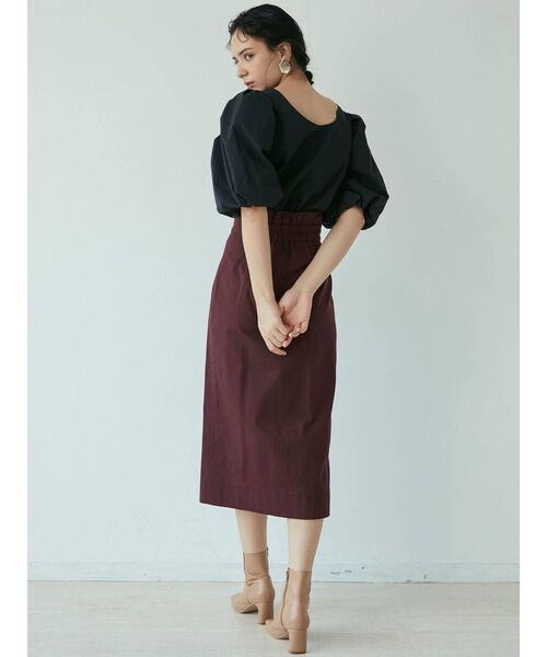 LAGUNAMOON(ラグナムーン)の「タックスリーブフォルムブラウス(シャツ/ブラウス・レディース・ブラック/ベージュ/キャメル・FREE)」の6枚目の写真