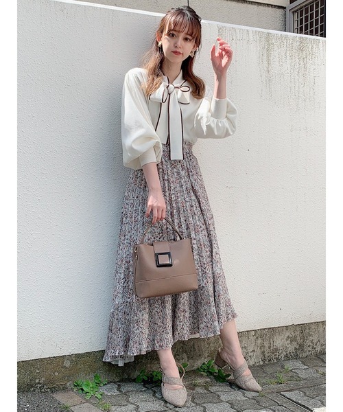 dazzlin(ダズリン)の「ボウタイ配色ニットトップス(ニット/セーター・レディース・ブラウン/オフホワイト/ピンク/モカ/ブラック・FREE)」の19枚目の写真