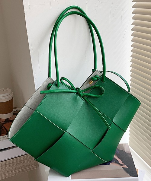 SMILE ORCHID(スマイルオーキッド)の「ポーチ付きメッシュトートバッグ(トートバッグ・レディース・ホワイト/ブラック/グリーン/ナチュラル・FREE)」の4枚目の写真