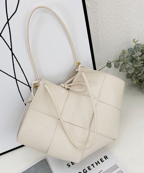 SMILE ORCHID(スマイルオーキッド)の「ポーチ付きメッシュトートバッグ(トートバッグ・レディース・ホワイト/ブラック/グリーン/ナチュラル・FREE)」の7枚目の写真