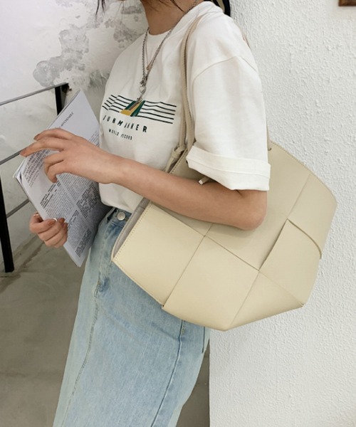 SMILE ORCHID(スマイルオーキッド)の「ポーチ付きメッシュトートバッグ(トートバッグ・レディース・ホワイト/ブラック/グリーン/ナチュラル・FREE)」の13枚目の写真