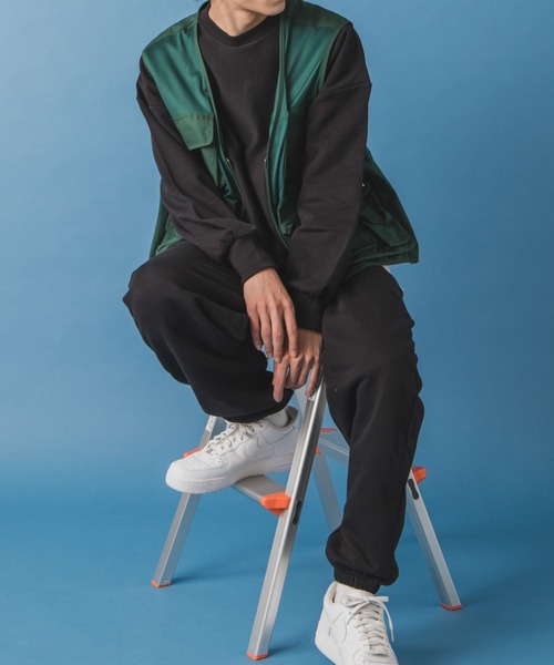 WEGO（ウィゴー）の「WEGO/【ZOZOTOWN＆一部店限定】ヘビーウエイトビックシルエットセットアップ（スウェット・メンズ・ブラック/ダークグリーン/ネイビー/オートミール/杢グレー・MEDIUM/LARGE）」の6枚目の写真