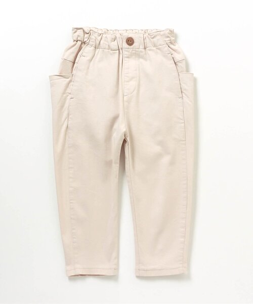 apres les cours（アプレレクール）の「カーブシルエットストレッチパンツ 10分丈（その他パンツ・キッズ・ダークブラウン/オフホワイト/マスタード/サックスブルー・100/110/120/130/140/80/90）」の18枚目の写真