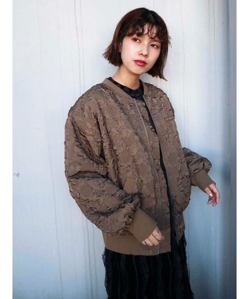 merry jenny(メリージェニー)の「くしゅくしゅのBZ(ブルゾン・レディース・ブラック/ベージュ/ブラウン・FREE)」の2枚目の写真