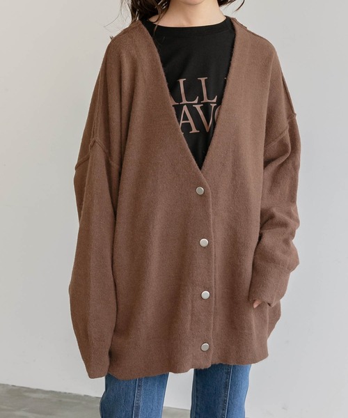 BONLECILL（ボンルシール）の「2way ビッグシルエット 深Vネックニット