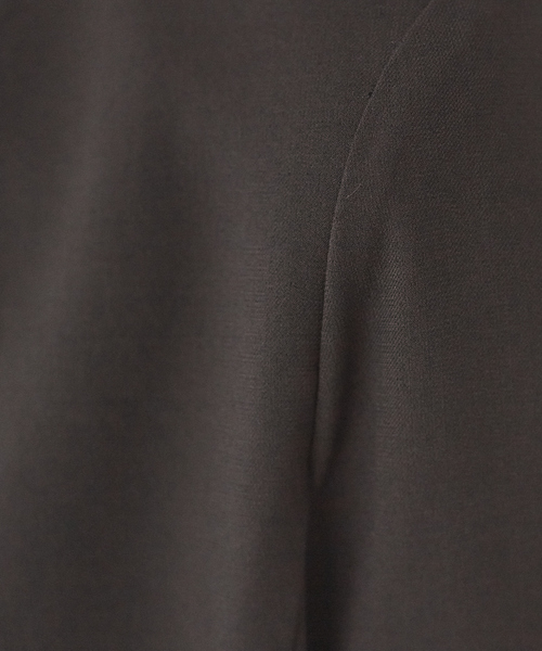 abahouse mavie（アバハウスマヴィ）の「ecru　ストレッチツイルジャケット（ノーカラージャケット・レディース・ネイビー/グレイッシュベージュ/ブラック/アイボリー/ダークネイビー/ブルー系その他/グレー系その他・36/38）」の13枚目の写真