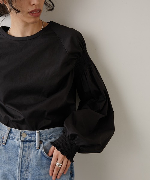 美品✨Whim Gazette ウィムガゼット　リボン　ボリューム袖　ブラウス オーガンジーボウブラウス | Whim Gazette(ウィム ガゼット