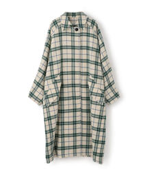 【イザベルマラン】定価約16万＊ZABANコート　ノーカラー　ツイード　チェック イザベルマラン】定価約16万＊ZABANコート ノーカラー ツイード