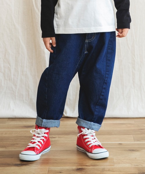 BRANSHES（ブランシェス）の「トルネードデニムパンツ（デニムパンツ・キッズ・ネイビー/ブルー・110cm/120cm/130cm/140cm/150cm/100cm）」の16枚目の写真