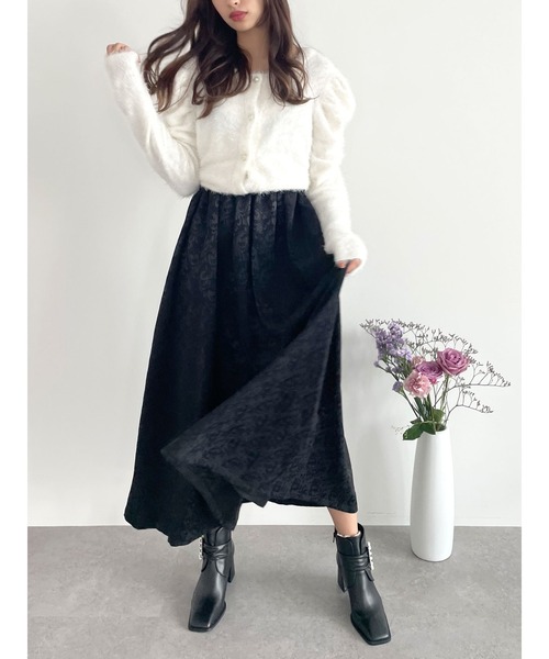 Honey Salon（ハニーサロン）の「パワショルシャギーニットカーディガン（カーディガン/ボレロ・レディース・ブラック/オフホワイト/グレー系その他・FREE）」の21枚目の写真