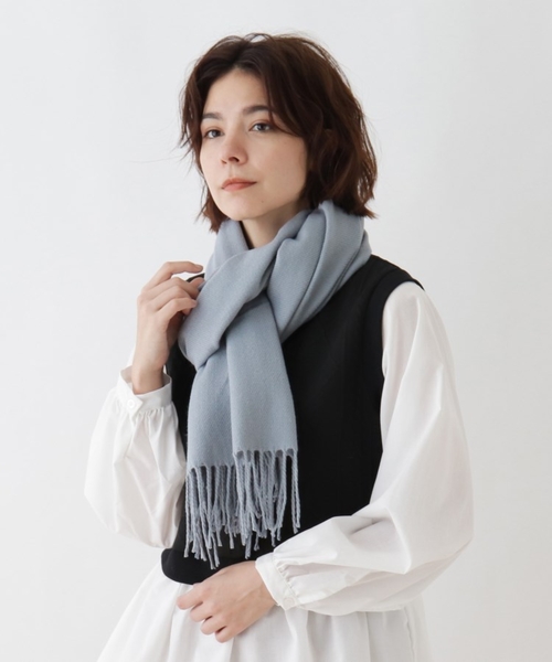 DRESKIP（ドレスキップ）の「◆プレーン無地ストール（ストール/ショール・レディース・ブラック/ベージュ/グレー/ブルー/アイボリー/ボルドー/マスタード・00）」の5枚目の写真