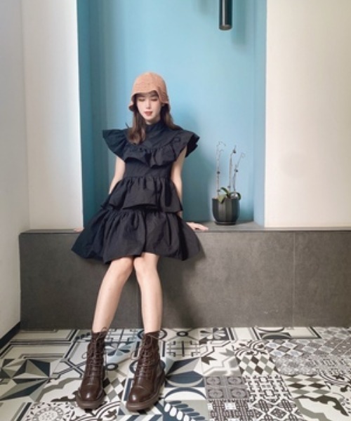 KOR(ケーオーアール)の「レースアップ ショートブーツ(ブーツ・レディース・ブラック/ブラウン・35/36/37/38/39/40)」の9枚目の写真