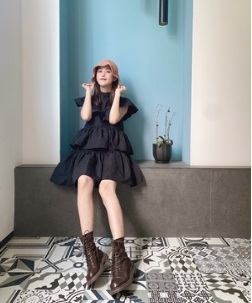 KOR(ケーオーアール)の「レースアップ ショートブーツ(ブーツ・レディース・ブラック/ブラウン・35/36/37/38/39/40)」の10枚目の写真