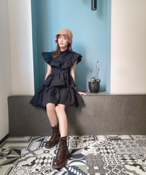 KOR(ケーオーアール)の「レースアップ ショートブーツ(ブーツ・レディース・ブラック/ブラウン・35/36/37/38/39/40)」の8枚目の写真