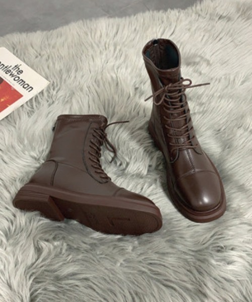 KOR(ケーオーアール)の「レースアップ ショートブーツ(ブーツ・レディース・ブラック/ブラウン・35/36/37/38/39/40)」の3枚目の写真