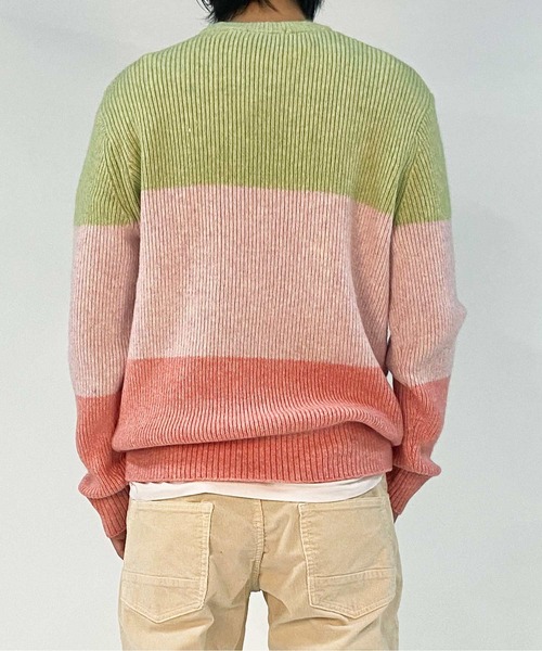 SCOTCH&SODA(スコッチアンドソーダ)の「カラーブロッキング ニット【164003】(ニット/セーター・メンズ・ブラック系その他・MEDIUM/SMALL/LARGE)」の3枚目の写真