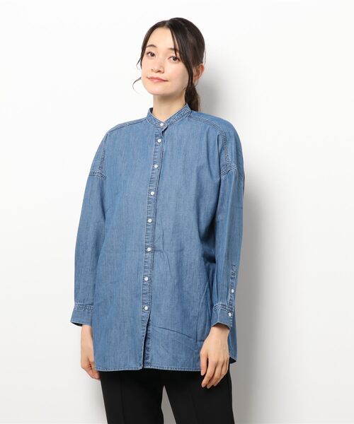 AMERICAN HOLIC（アメリカンホリック）の「バックタックデニムシャツ（シャツ/ブラウス・レディース・インディゴブルー・M/L）」の3枚目の写真