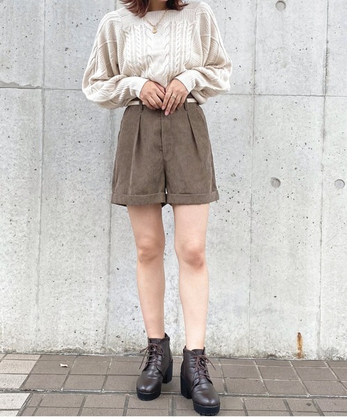 apres jour（アプレジュール）の「コーデュロイショートパンツ【ZOZOTOWN限定アイテム】（その他パンツ・レディース・モカ/アイボリー/ブルー系その他・フリー/X-LARGE）」の20枚目の写真