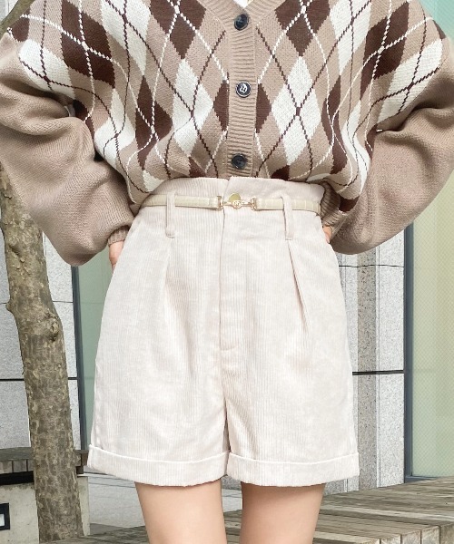apres jour（アプレジュール）の「コーデュロイショートパンツ【ZOZOTOWN限定アイテム】（その他パンツ・レディース・モカ/アイボリー/ブルー系その他・フリー/X-LARGE）」の8枚目の写真
