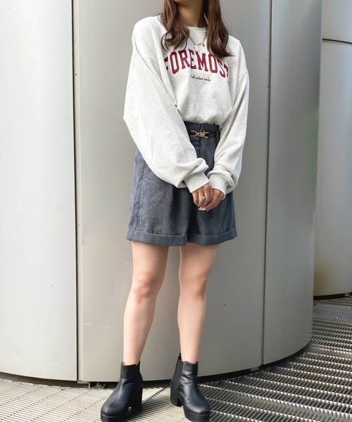 apres jour（アプレジュール）の「コーデュロイショートパンツ【ZOZOTOWN限定アイテム】（その他パンツ・レディース・モカ/アイボリー/ブルー系その他・フリー/X-LARGE）」の4枚目の写真