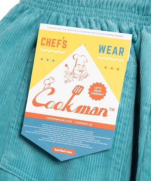 COOKMAN（クックマン）の「Cookman クックマン シェフパンツ イージーパンツ ワイドパンツ コーデュロイ ターコイズブルー（その他パンツ・メンズ・ターコイズブルー・MEDIUM/LARGE/X-LARGE/SMALL）」の7枚目の写真