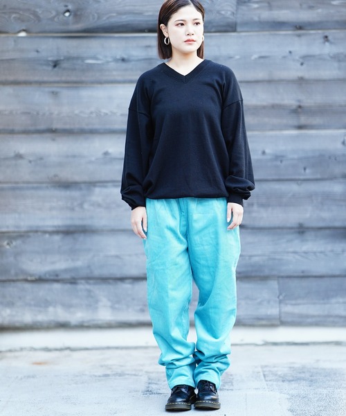 5万 PT01 コーデュロイ パンツ 青緑 ブルーグリーン ターコイズ 42 dxl-men88-01.jpg