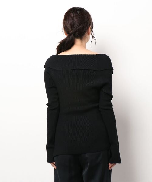 LILY BROWN（リリーブラウン）の「マルチwayロングスリットニット（ニット/セーター・レディース・ブラック/アイボリー/ブルー・FREE）」の5枚目の写真