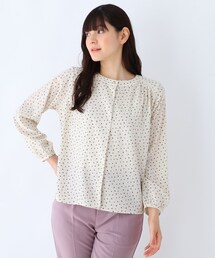 DRESKIP | 前後2WAYドット釦ギャザ－ブラウス(シャツ/ブラウス)