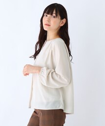 DRESKIP | 前後2WAYドット釦ギャザ－ブラウス(シャツ/ブラウス)