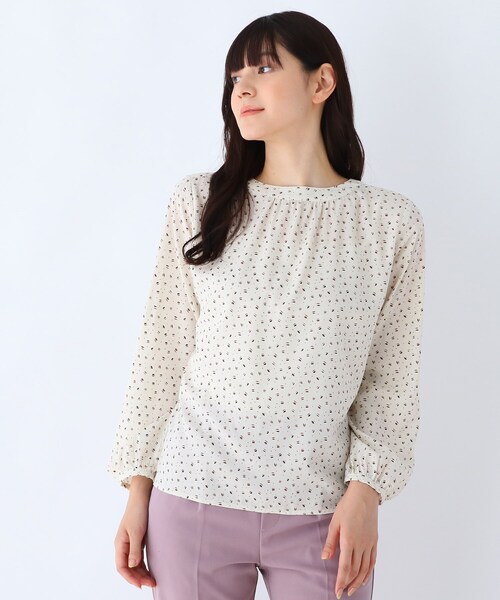 DRESKIP（ドレスキップ）の「◆前後2WAYドット釦ギャザ－ブラウス（シャツ/ブラウス・レディース・カーキ/ナチュラル/ホワイト系3/ブラック系・02/03/04）」の10枚目の写真