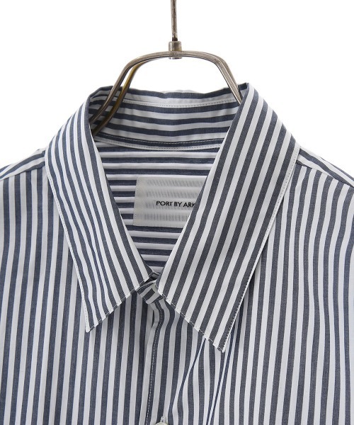 PORT BY ARK（ポートバイアーク）の「PORT BY ARK / ポートバイアーク：Regular Collar Shirt：PO10-SH002[COR]（シャツ/ブラウス・メンズ・ホワイト/ブルー系その他/グレー系その他・2/1）」の8枚目の写真