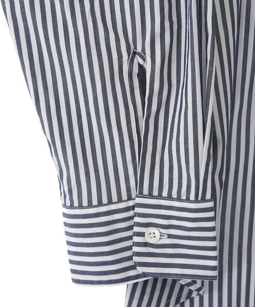 PORT BY ARK（ポートバイアーク）の「PORT BY ARK / ポートバイアーク：Regular Collar Shirt：PO10-SH002[COR]（シャツ/ブラウス・メンズ・ホワイト/ブルー系その他/グレー系その他・2/1）」の10枚目の写真