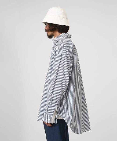 PORT BY ARK（ポートバイアーク）の「PORT BY ARK / ポートバイアーク：Regular Collar Shirt：PO10-SH002[COR]（シャツ/ブラウス・メンズ・ホワイト/ブルー系その他/グレー系その他・2/1）」の13枚目の写真