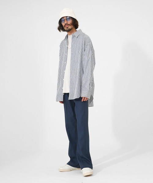 PORT BY ARK（ポートバイアーク）の「PORT BY ARK / ポートバイアーク：Regular Collar Shirt：PO10-SH002[COR]（シャツ/ブラウス・メンズ・ホワイト/ブルー系その他/グレー系その他・2/1）」の15枚目の写真