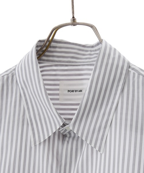 PORT BY ARK（ポートバイアーク）の「PORT BY ARK / ポートバイアーク：Regular Collar Shirt：PO10-SH002[COR]（シャツ/ブラウス・メンズ・ホワイト/ブルー系その他/グレー系その他・2/1）」の18枚目の写真