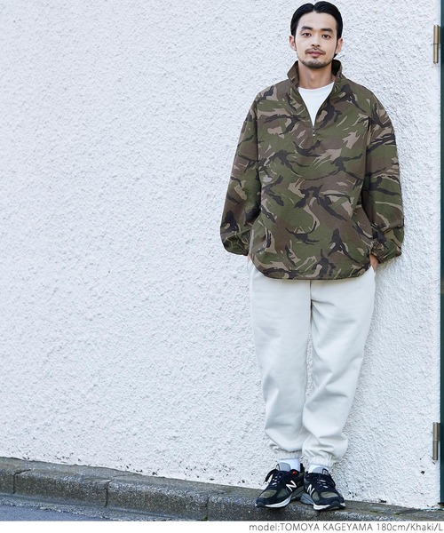 coca（coca）（コカ）の「メンズ ミリタリージップアッププルオーバー（ミリタリージャケット・メンズ・カーキ・M/L）」の6枚目の写真