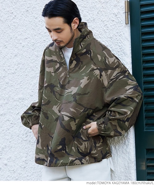 coca（coca）（コカ）の「メンズ ミリタリージップアッププルオーバー（ミリタリージャケット・メンズ・カーキ・M/L）」の9枚目の写真