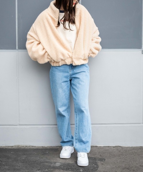 WEGO(ウィゴー)の「WEGO/ボアスタンドショートブルゾン(ブルゾン・レディース・アイボリー/その他1/その他2/ベージュ・SMALL/MEDIUM)」の15枚目の写真