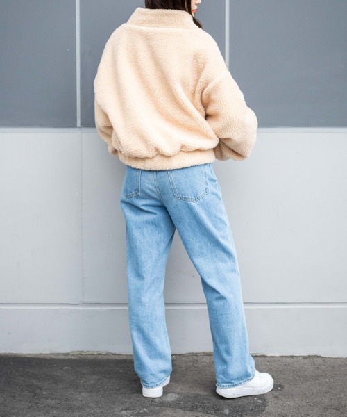 WEGO(ウィゴー)の「WEGO/ボアスタンドショートブルゾン(ブルゾン・レディース・アイボリー/その他1/その他2/ベージュ・SMALL/MEDIUM)」の8枚目の写真