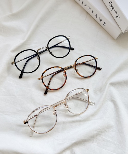 CLEA(クレア)の「ボストンクリアレンズメガネ(メガネ・レディース・ブラック/その他1/ブラウン・FREE)」の3枚目の写真