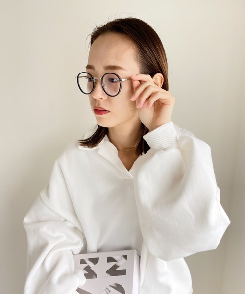 CLEA(クレア)の「ボストンクリアレンズメガネ(メガネ・レディース・ブラック/その他1/ブラウン・FREE)」の1枚目の写真