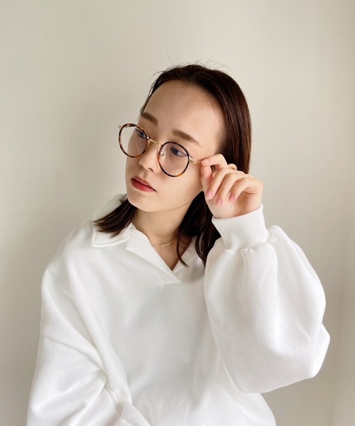 CLEA(クレア)の「ボストンクリアレンズメガネ(メガネ・レディース・ブラック/その他1/ブラウン・FREE)」の12枚目の写真
