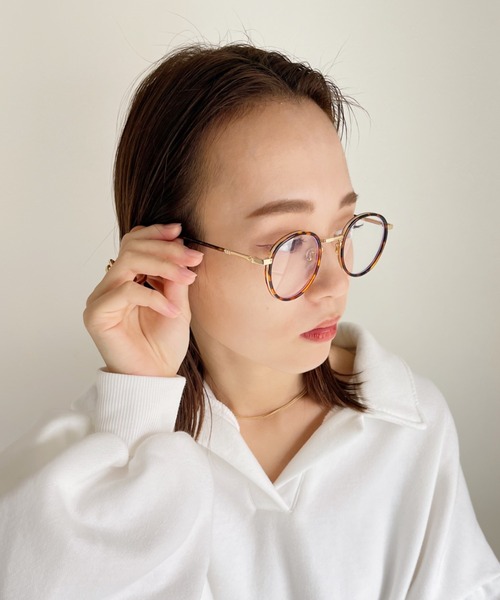 CLEA(クレア)の「ボストンクリアレンズメガネ(メガネ・レディース・ブラック/その他1/ブラウン・FREE)」の9枚目の写真