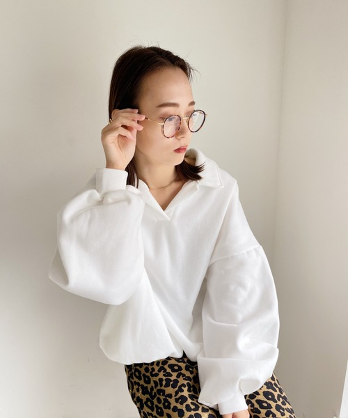 CLEA(クレア)の「ボストンクリアレンズメガネ(メガネ・レディース・ブラック/その他1/ブラウン・FREE)」の5枚目の写真