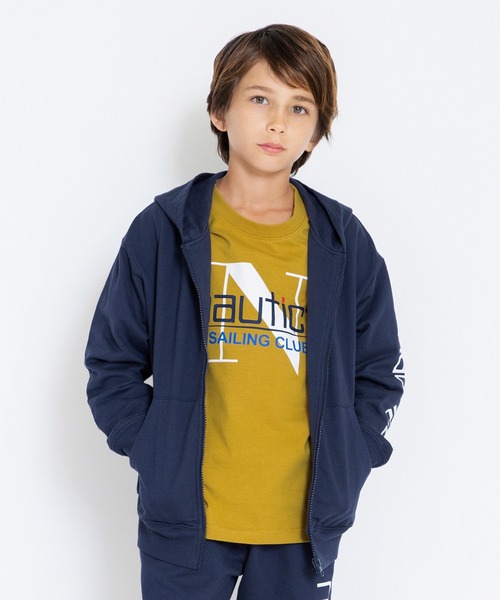 NAUTICA(ノーティカ)の「【NAUTICA/ノーティカ】ミニ裏毛ジップアップパーカー(パーカー・キッズ・ネイビー/杢グレー・120/130/140/150)」の6枚目の写真